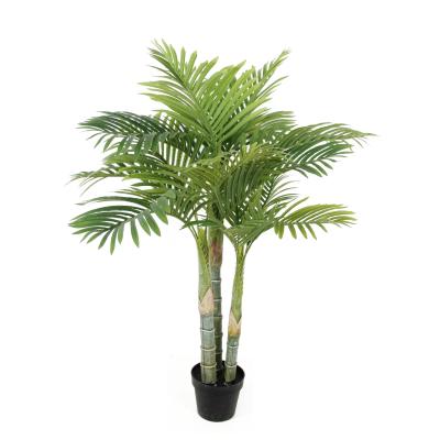 China Real Touch Environment Friendly Artificial Plant 120CM 17 Leaves Areca Palm Bonsai Stand Hot Sales Plants for sale