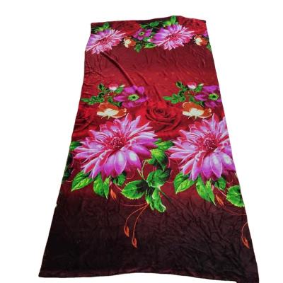 China Tear-Resistant Flannel Fabrics Floral Logo Customize Floral Single-Sided Printed Polyester Fabric for sale