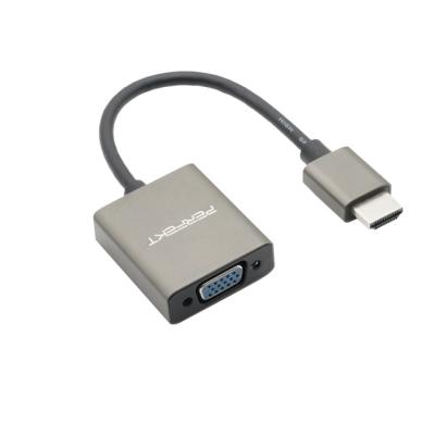 China Connect To Aluminum Extra Display HDMI To VGA Converter HDMI Male To VGA Female Converter Full HD 1080p for sale