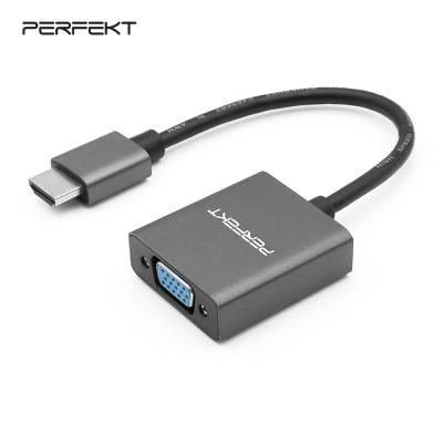 China Connect With Aluminum Extra Display HDMI Male To VGA Female Adapter Full HD 1080p for sale