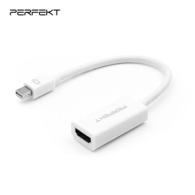 China LAPTOP 4K Mini DisplayPort to HDMI Cable Adapter White for sale