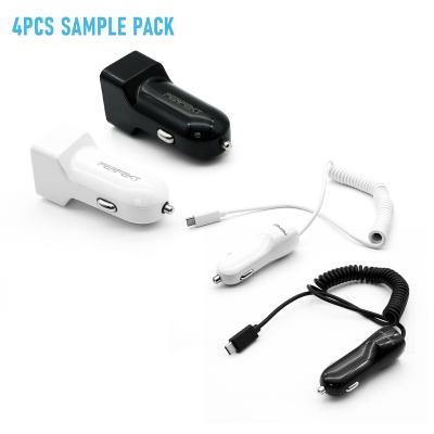 China 4pc Car Sample Pack Car Charger 2 USB Port for sale