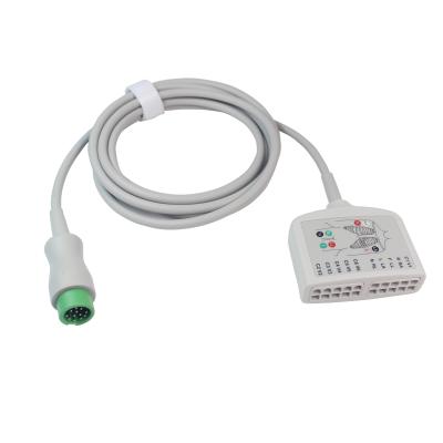 China Penlon PS M5 Mindray 12Pin ECG 10 Lead Multi-Link EKG Trunk Cable for Beneview T5, Beneview T6, Beneview T8, PM-7000 for sale