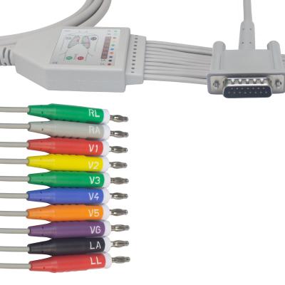 China M3702C HP M1770A M1771A easy ekg cable with 10 leads for sale