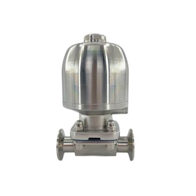 China SS316 Sanitary Valves Manual Stainless Steel Food Grade Pneumatic Diaphragm Valve for sale