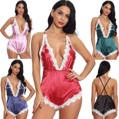 China Female Soft Sexy Bodysuit Lingerie Mature Women Babydoll Transparent Sexy Underwear for sale