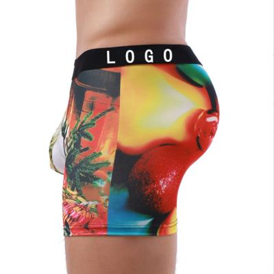 China S-3XL Comfortable Mens Boxer Shorts Polyester Printing Patterns Gym Boxer Shorts for sale