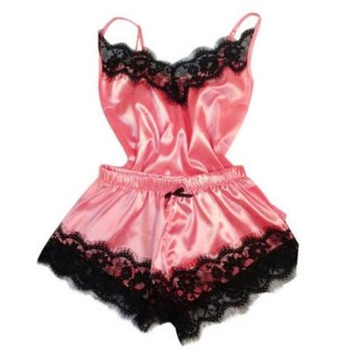 China Vrouwen mode sexy lingerie set dames nachtkleding schattig korte broek en top sexy pyjama Te koop