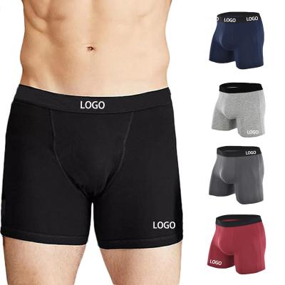 China Custom Logo Cotton Mensen Ondergoed Plus Size Breathable Boxer Briefs Te koop