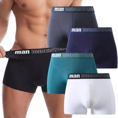 China Breathable Mid Rise Plus Size Boxers Underwear Bamboo Mens Underwear Boxer Briefs for sale