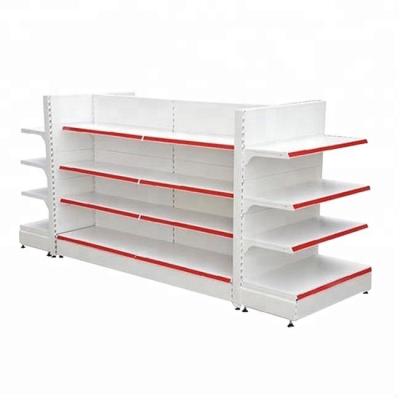 China Double Sided 5 Layers Perforated Backplane Store Shelves Supermarket Rack for sale