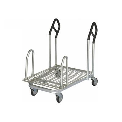 China Eco - Friendly Steel Grocery Trolley Supermarket Shopping Cart for sale