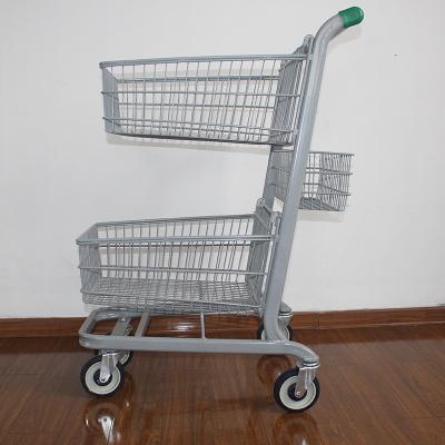 China Eco-friendly American Metal Supermarket Shopping Cart /150L Shopping Trolley / Supermarket Trolley for sale