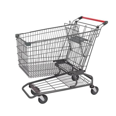 China Good Quality Universal Metal Supermarket Eco - Friendly Storage Shopping Cart for sale