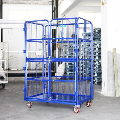 China Eco - Friendly Folding Logistics Trolley Reinforcement Warehouse Dismantling Express Sorting Cart for sale