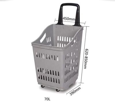 China Eco-friendly factory price.PP material and environmental protection supermarket shopping basket for sale