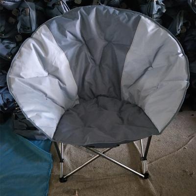 China Cheap Large Sun Moon Chair Lounge Fabric Folding Moon Chairs Lightweight Portable Outdoor Comfortable Round Lazy Moon Chair For Adults for sale