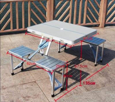 China Garden Set Outdoor Picnic Camping Table With 4 Chairs Garden BBQ Picnic Camping Folding Table for sale