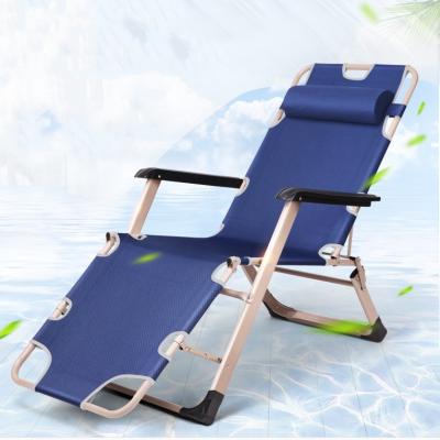 China Adjustable Folding Lounger Single Recliners Zero Gravity Chairs Folding Beach Sun Lounger for sale