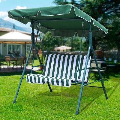 China Adjustable outdoor 3 person furniture two seater outdoor children's lounge garden hanging recliner swing chair recliner with canopy 3 seater for sale