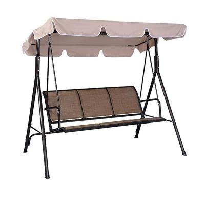 China Enjoy Outdoor 3 Person Patio Swing Chair Canopy Tent Yard Furniture Hammock Steel for sale