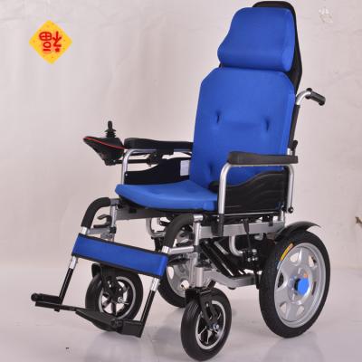 China Lightweight High Back Electric Wheelchair With Headrest Foldable And Lightweight Portable Powerchair For Disabled for sale