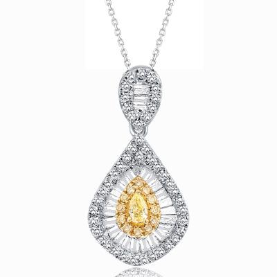 China High Quality Classic Elegant Classic Yellow Gold Natural Diamond Necklace 14k 18k Real Jewelry For Women 2021 for sale