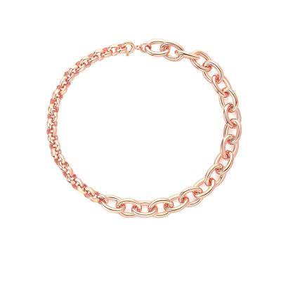 China BAROLI 925 Sterling Silver Simple Romantic Cuban Link Chain Bracelet Cuban Link Gold Plated Bracelets for sale