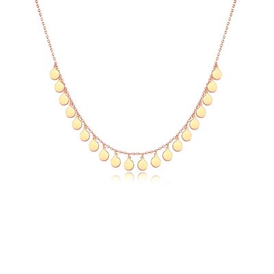 China BAROLI 925 Sterling Silver Jewelry 18K Gold Plating Adjustable Female Chain Necklace for sale