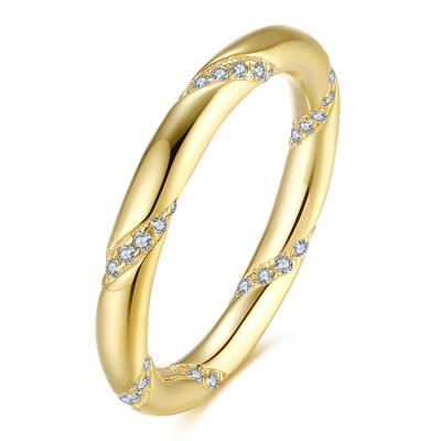 China FASHIONABLE BAROLI Desirer Product Jewelry 925 Silver Zirconia Twisted Design Ring For Ladies for sale