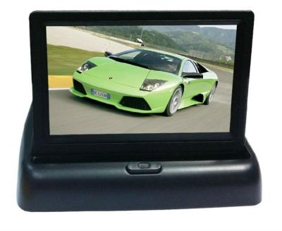 China 3.5 inch Flip Down Car Lcd Monitor Two Video Input Foldable Car Monitor for sale