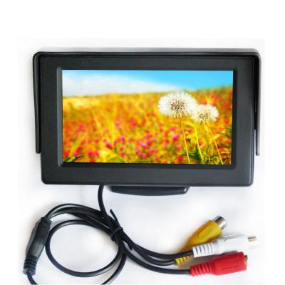 China Universal DC12V Color TFT Vehicle LCD Display 4.3 inch With Sunshade for sale