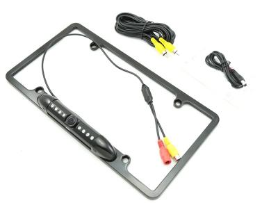 China IR License Plate Backup Camera 8 Led Lights , Waterproof  Reverse Camera for sale