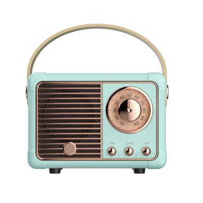 China No New TF CARD FM Radio Vintage Retro Classic Handsfree Box MINI Portable BT Speaker Radio for sale