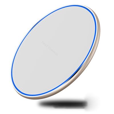 China For iphone 7.5 FW Factory Wholesale Metal 10W Round Mobile Phone Fast Charging Wireless Charging Pad for sale