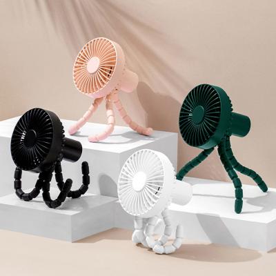 China Multi-place Mounted With Flexible Portable Electric Hand Fans Desktop Table Fan Personal USB Rechargeable Clip Fan With Flexible Tripod for sale