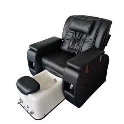 China Electric Manicure Recliner Sofa Foot Basin Bowl Foot Spa Pedicure Chair Massage No Piping Pipeless Luxury Leather Cover for sale