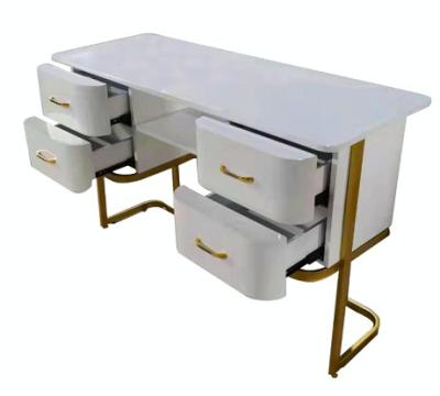 China Luxury nail desk nail table traditional nail table Nail Table Set Commercial Furniture for sale