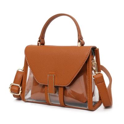 China Handmade Leather Handbag Plastic Bag With Women Bag Leather Handbag for sale