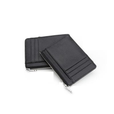 China Slim RFID Card Holders Genuine Leather Men's RFID Blocking Front Pocket Card Holder for sale