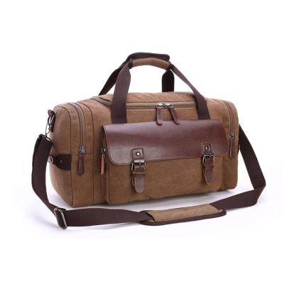 China Large Capacity Duffel Bag Vintage Canvas Duffle Bag Mens Handbag Luggage Capacity Custom Wholesale Durable High Quality Handmade Duffel Bag for sale