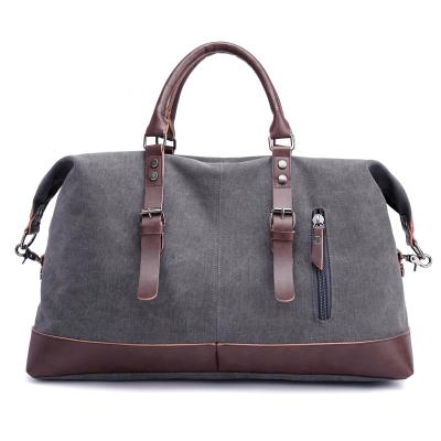 China Durable Comfortable Canvas With Leather Cheap Duffel Bag Men Sport Travel Bags for sale