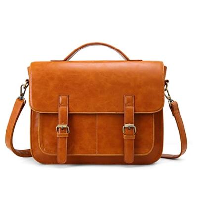 China 2020 New Design Men's Handmade Executive Leather Briefcase Business Laptop Leather Bag for sale