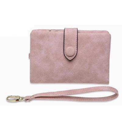 China New Design RFID 2021 Purse Women Purse Women Wallet Pouch Bag Fashion Korean Short PU Wallet for sale