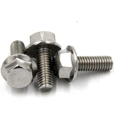 China DIN5789 Stainless Steel Concave Hexagonal Head Flange Serrated Joint Bolt for sale