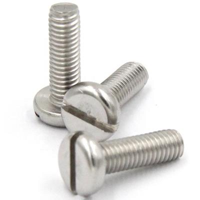 China Flat Slotted ISO 1580 M1.6 M2 M2.5 M3 M4 M5 M6 304 Stainless Steel Cheese Head Screw for sale