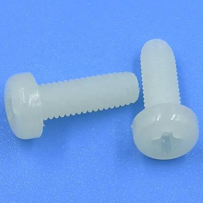 China White Plastic Nylon Pan Head Machine Screw PA66 Nylon Cross Recessed DIN7985 Cross Recessed Machine Screw M2 M2.5 M3 M4 M5 M6 for sale