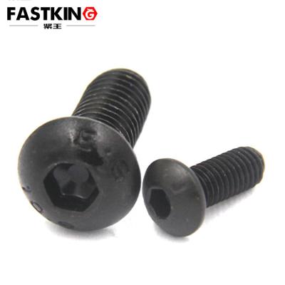 China HEX Grade 10.9 ISO7380 Finished Black Oxide, M2 Hex Socket Knob Head Machine Screw (S=1.5) for sale