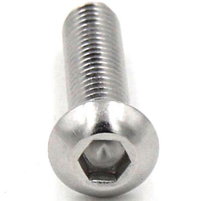 China Stainless Steel ISO7380 Round Hex Socket Button Head Stainless Steel Round Screw M1.6 M2 M2.5 M3 M4 M5 M6 M8 M10 for sale