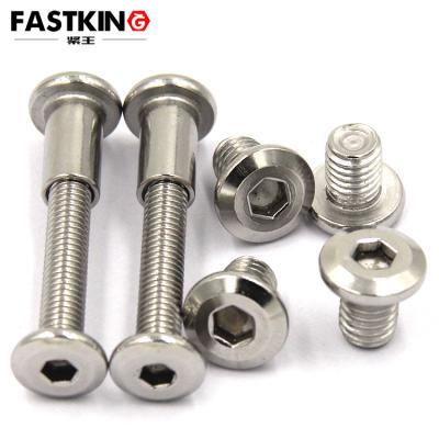 China Pan Hex Socket Flat Head Chamfered Interior Hexagon Furniture Screw, Allen Internal Thread Anti-loose Locked Screw for sale